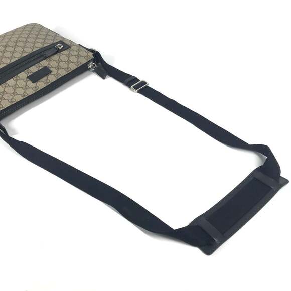 GUCCI Authentic Black Leather Messenger Shoulder Bag - Picture 7 of 16